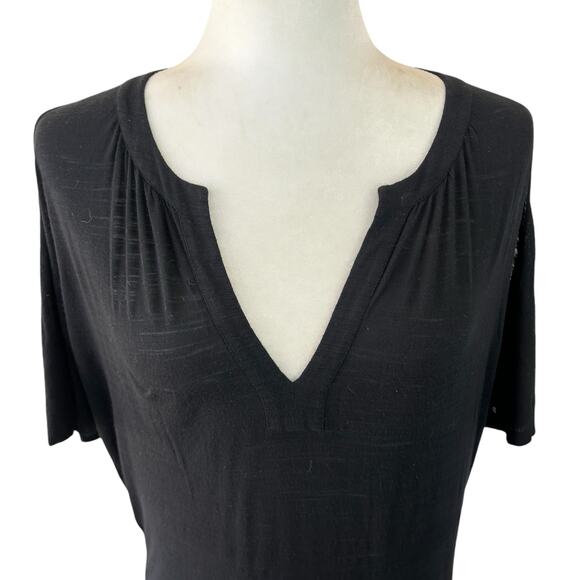 Lafayette 148 Top Large Black Minimalist Quiet Luxury Basics Casual Goth Classic - Picture 3 of 16
